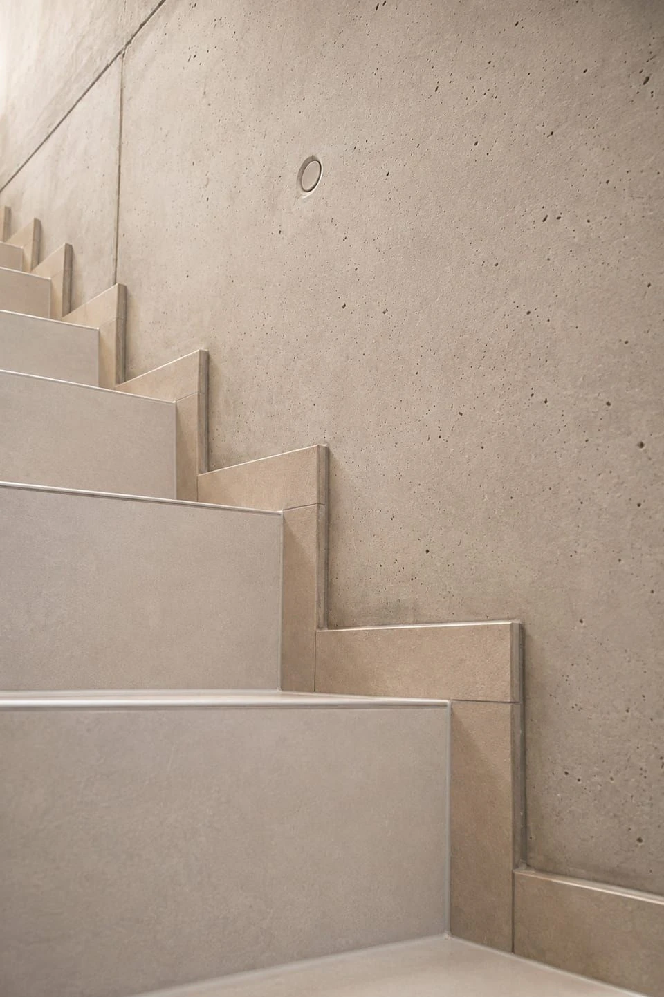 Stair and balustrade detail in the completed family home
