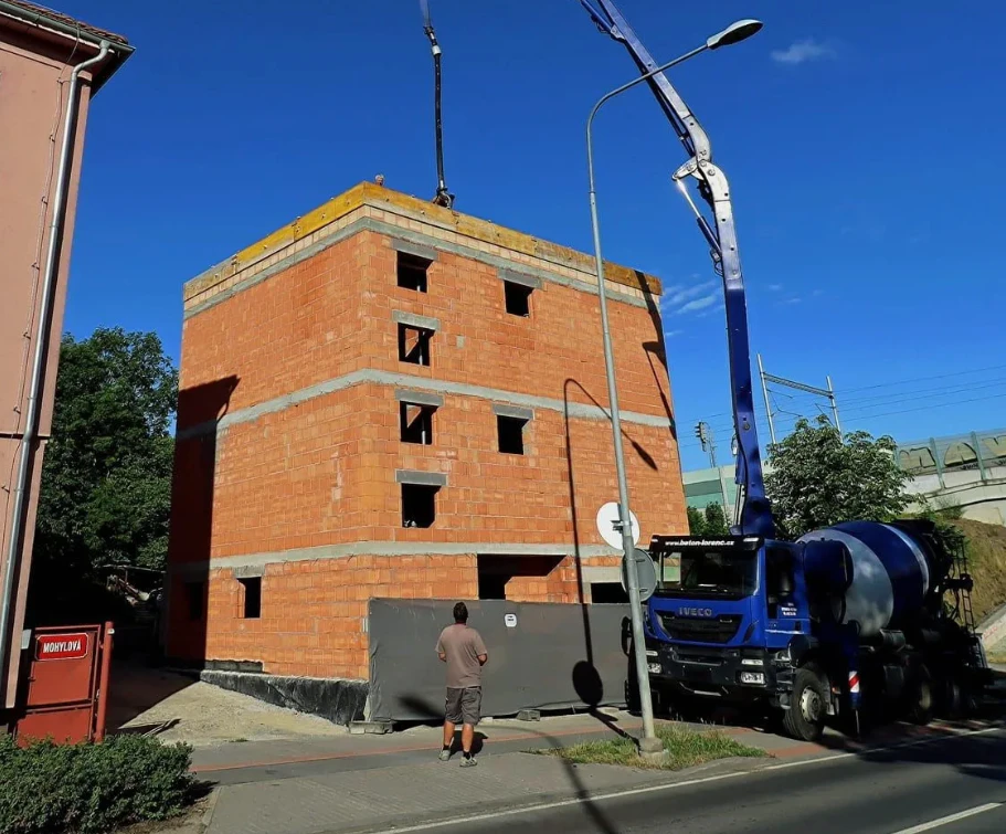 Residential development during structural construction